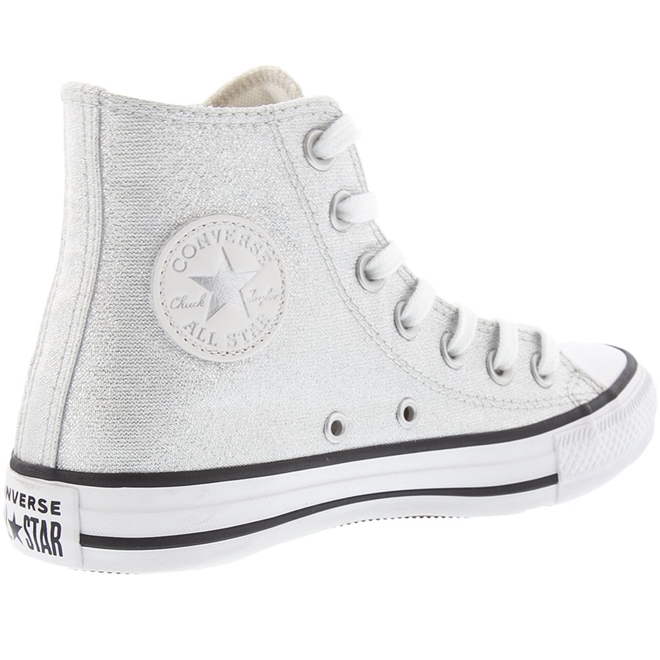 Tênis Converse Chuck Taylor All Star Preto Prata Brilho - Via