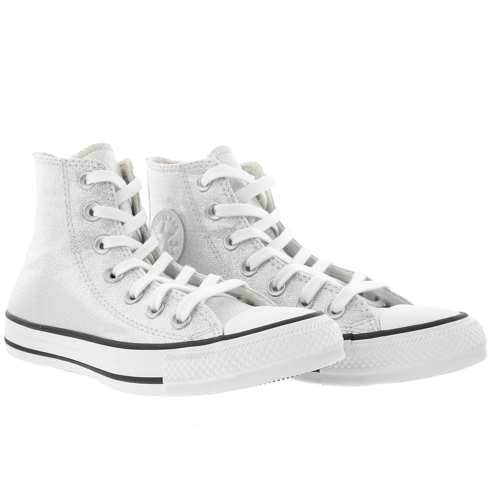 tenis all star glitter prata