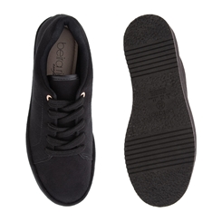 Tênis feminino beira rio camurça casual chunky confort - R$ 108.00, cor  Preto (para caminhada, com sola alta, com solado alto) #94243, compre agora  | Shafa