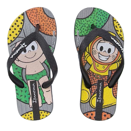 Chinelo Infantil Ipanema Turma da Mônica Preto