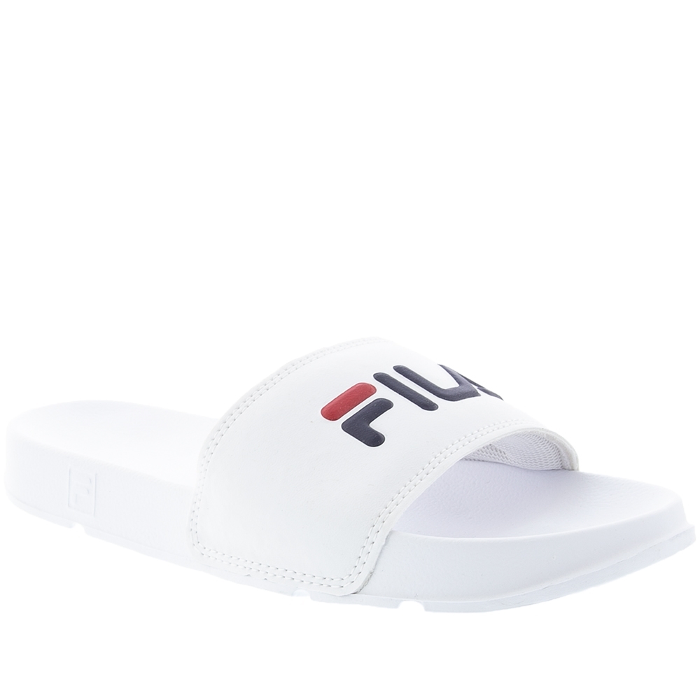white fila slides