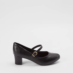 Scarpin Boneca Feminino Beira Rio Salto Bloco Preto