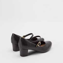 Scarpin Boneca Feminino Beira Rio Salto Bloco Preto