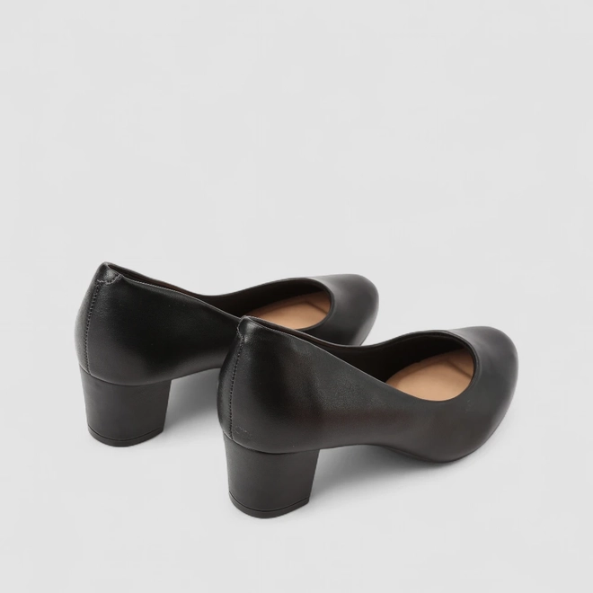 Scarpin Feminino Beira Rio Salto Bloco Preto