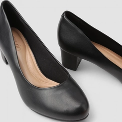 Scarpin Feminino Beira Rio Salto Bloco Preto