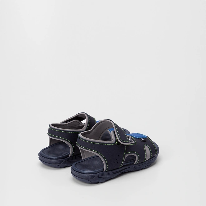 Papete Infantil Molekinho Detalhe Pespontos Azul & Marinho