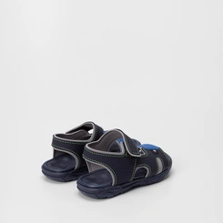 Papete Infantil Molekinho Detalhe Pespontos Azul & Marinho