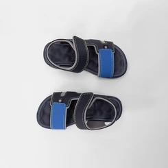 Papete Infantil Molekinho Detalhe Pespontos Azul & Marinho