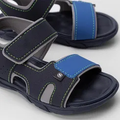 Papete Infantil Molekinho Detalhe Pespontos Azul & Marinho