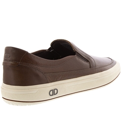 Sapatênis Democrata Denim Go Couro Marrom