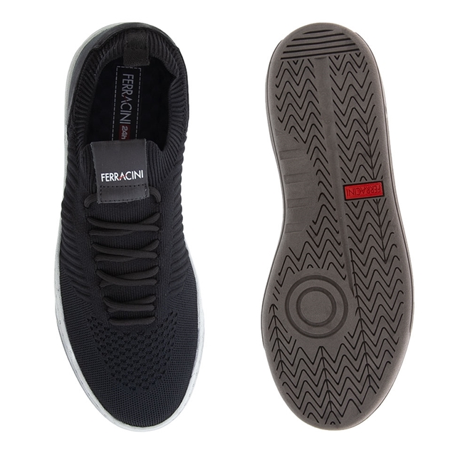 Tênis Ferracini Yaris Casual Recortes Knit Preto