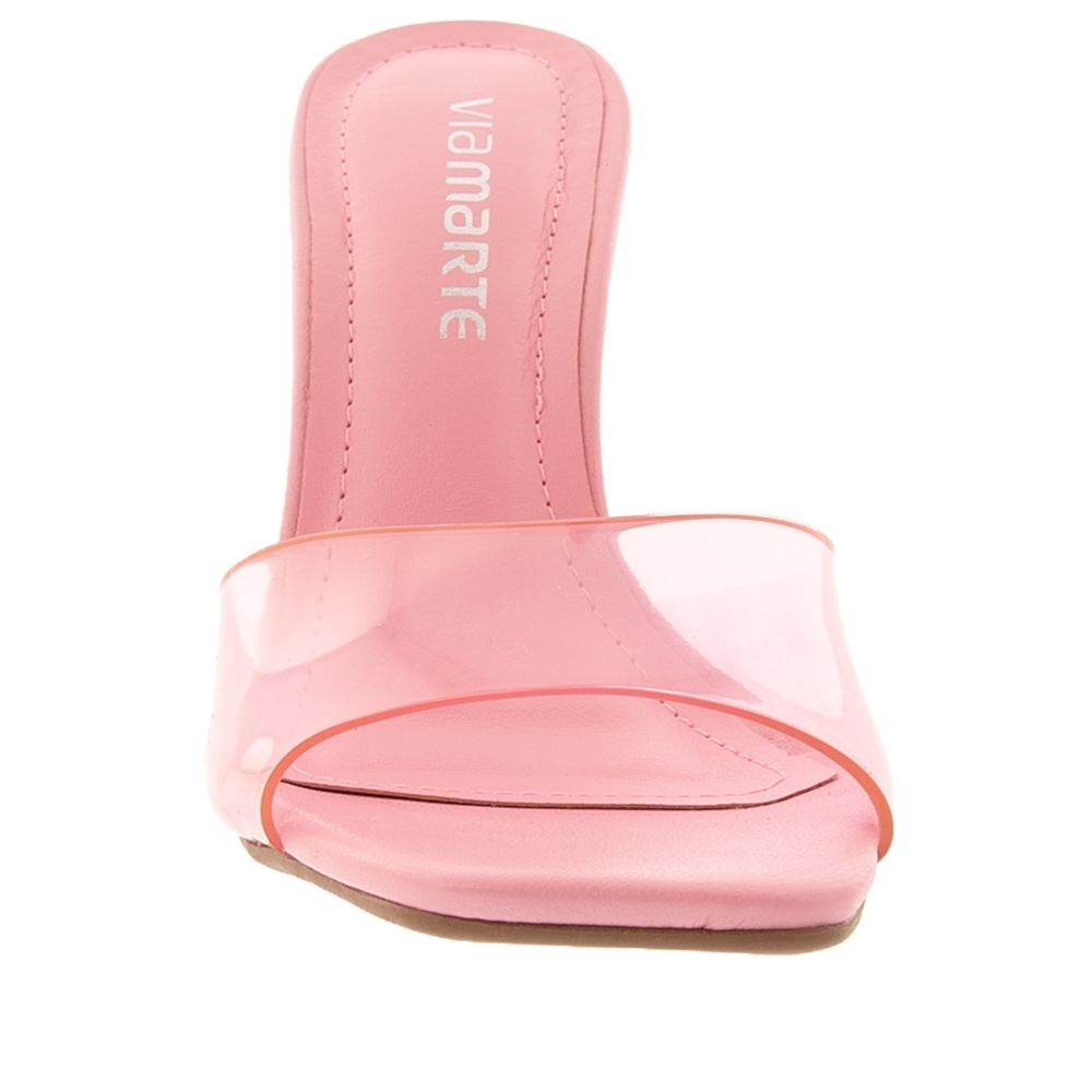 Sandália Salto Feminina Via Marte Monocolor Rosa - Passarela