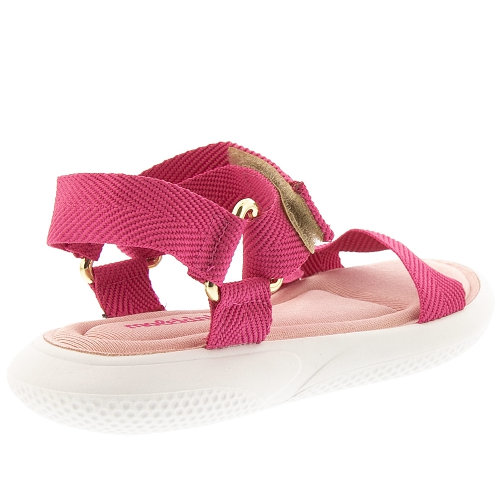 Papete Infantil Molekinha Tiras Tecido Pink Rosa