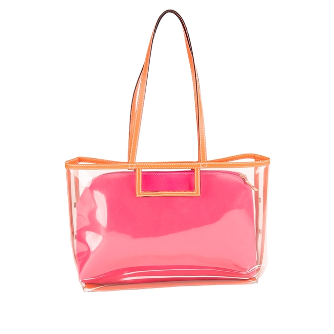clear pink bolsa