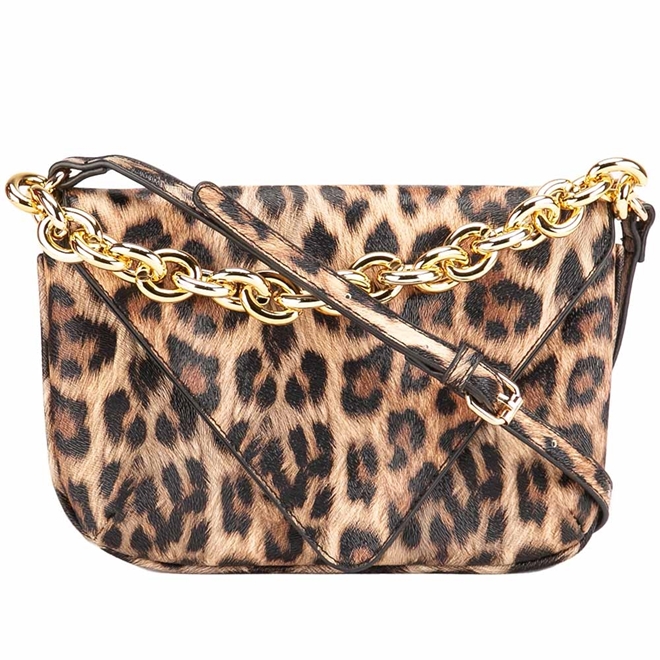 leopard print leather bolsa