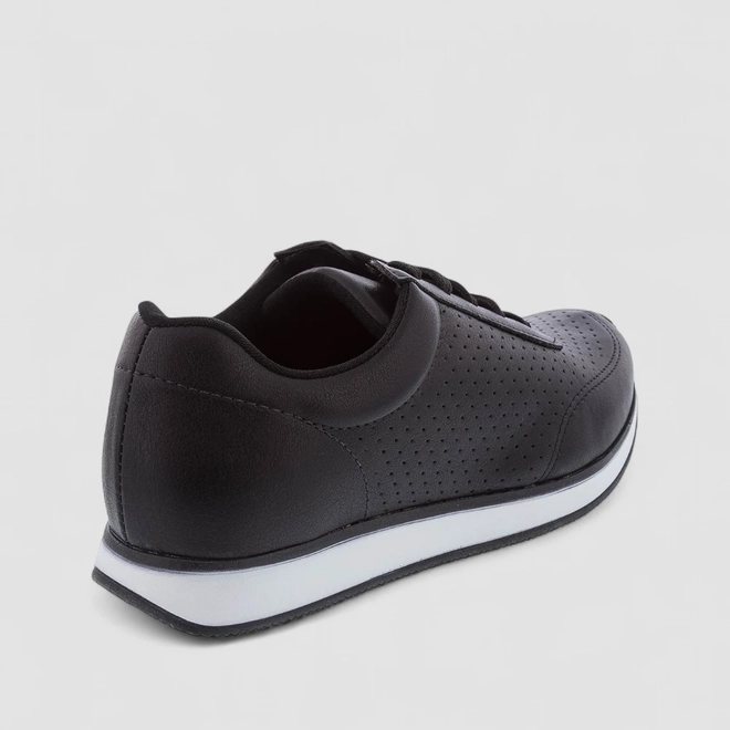 Tênis Via Marte Casual Feminino Perfuros Preto