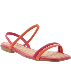 Sandália Rasteira Mississipi Tiras Texturizado Color