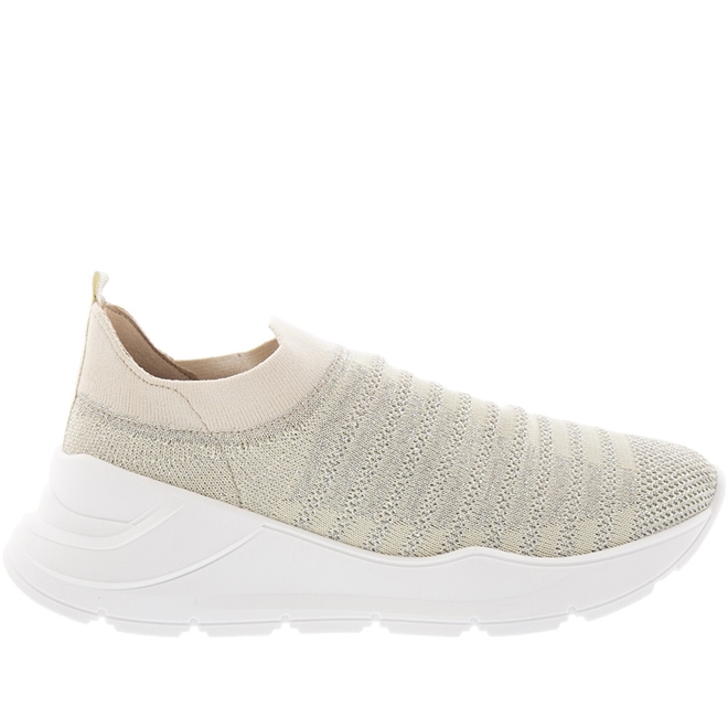 T nis Vizzano Chunky Listras Lurex Knit Off White