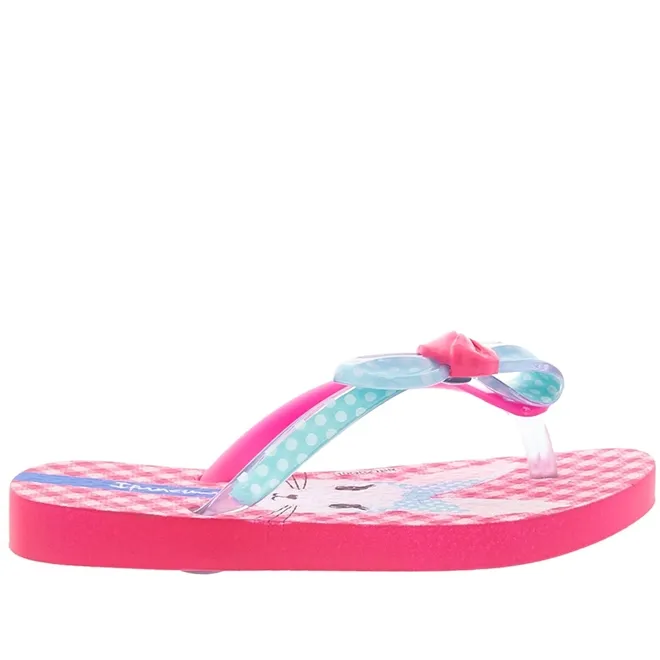 Chinelo Infantil Ipanema Lola Laço Xadrez Rosa