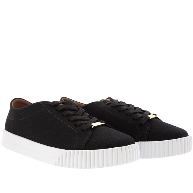 Mocassim Flatform DAFITI SHOES Pespontos Preto - Compre Agora