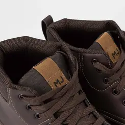 Bota Coturno Masculino Mac & Jac Recortes Marrom