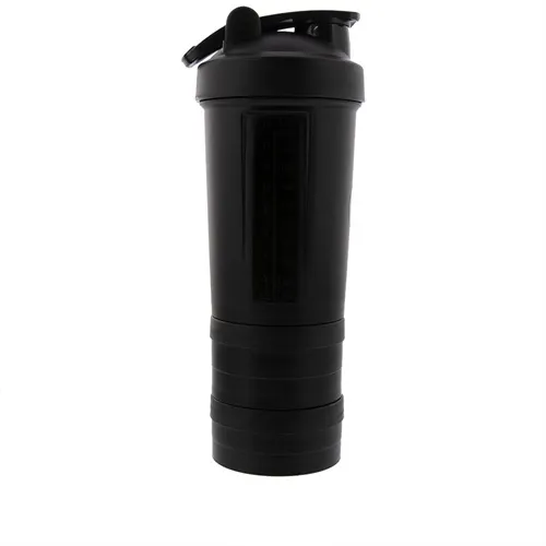 Coqueteleira Shake Cross Road 2 compartimentos Preto 500ml