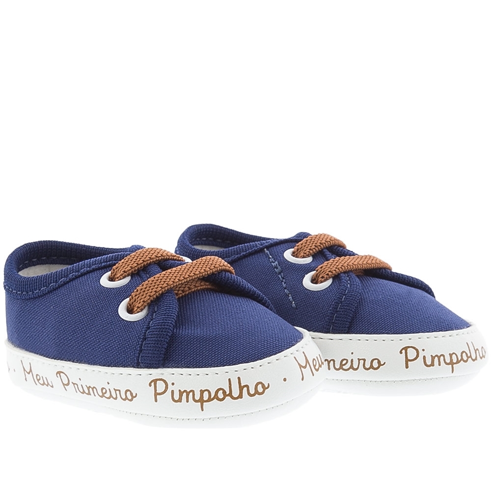 Tênis Pimpolho Pespontos Tecido Marinho Azul