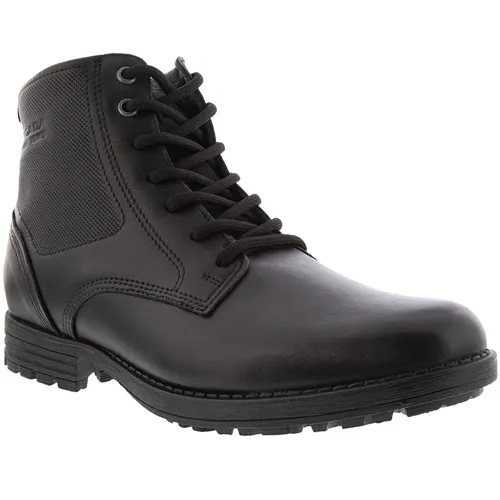 Bota Coturno Pegada Anilina Texturizada Couro Preto