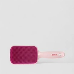 Escova de Cabelo Belliz Flex Desembaraçadora Raquete Rosa