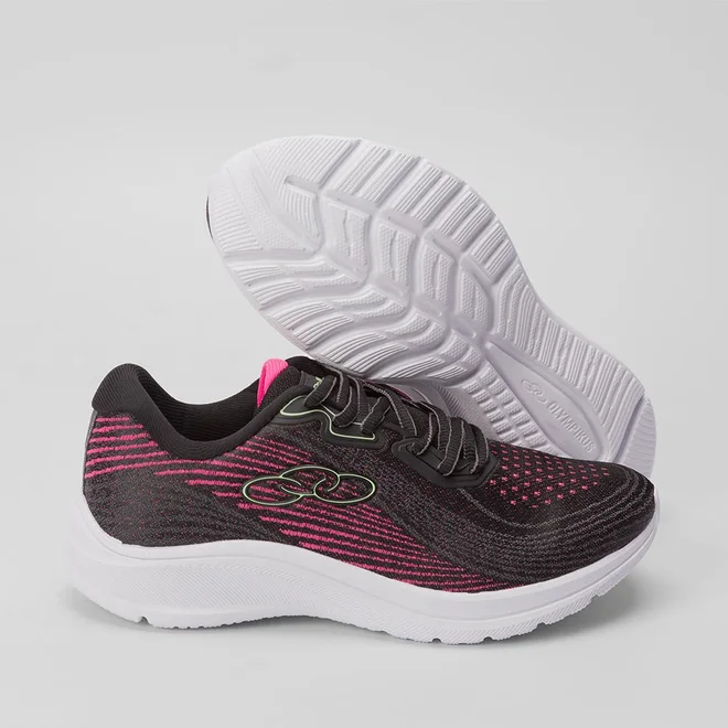 Tênis Olympikus Vibração Esportivo Feminino Rosa & Preto