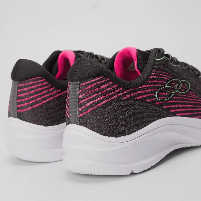 Tênis Olympikus Vibração Esportivo Feminino Rosa & Preto