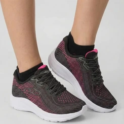 Tênis Olympikus Vibração Esportivo Feminino Rosa & Preto
