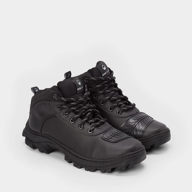 Bota Motociclista Masculina Bow River Protetor Marcha Preto