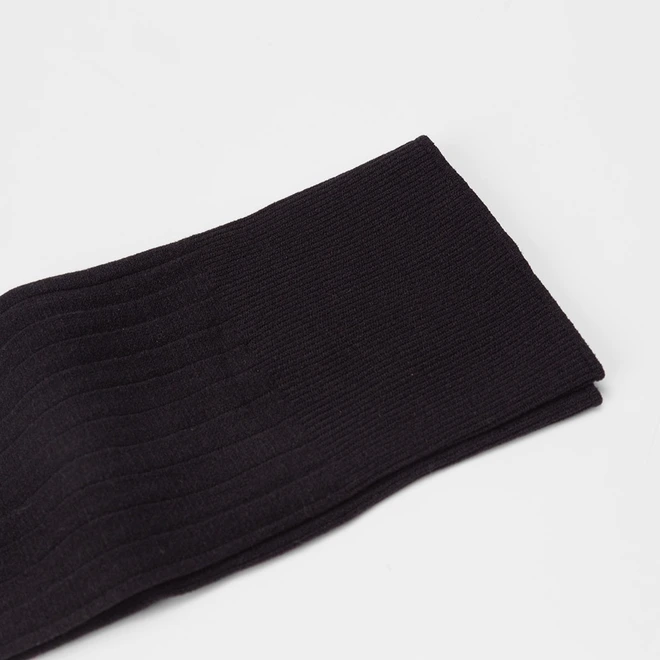 Meia Clássica Masculina Selene Canelada Preto