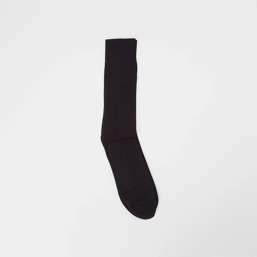 Meia Clássica Masculina Selene Canelada Preto