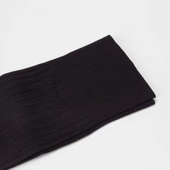Meia Clássica Masculina Selene Canelada Preto