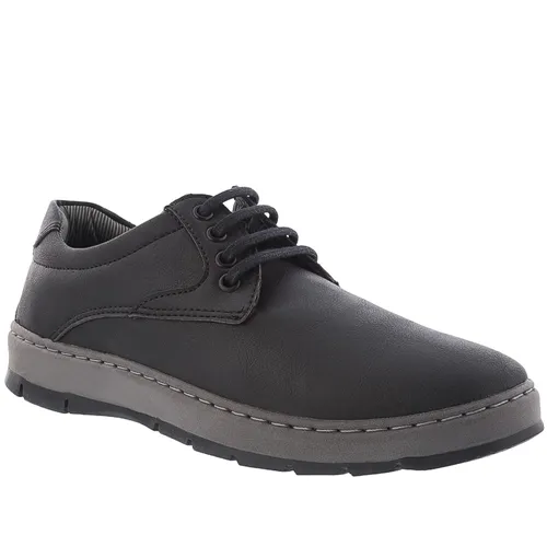 Sapato Casual Woche Pespontos Preto