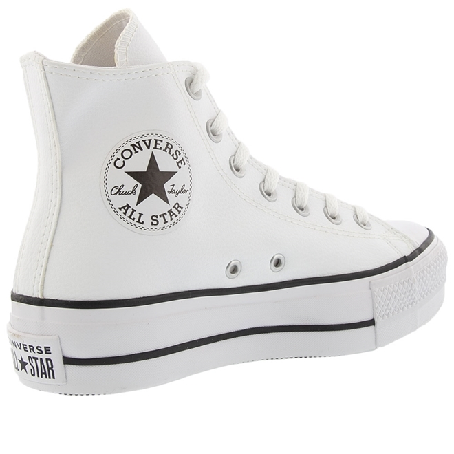 TÊNIS CONVERSE CHUCK TAYLOR ALL STAR LIFT PRETO BRANCO FEMININO