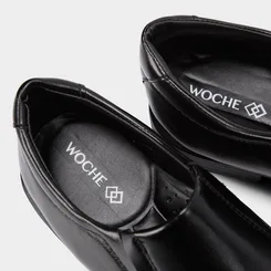 Sapato Social Woche Detalhe Recortes Preto