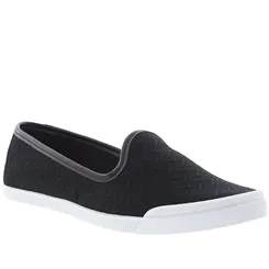 Slipper Moleca Bordado Linho Preto