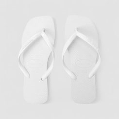 Chinelo Feminino Havaianas Slim Square Original Branco