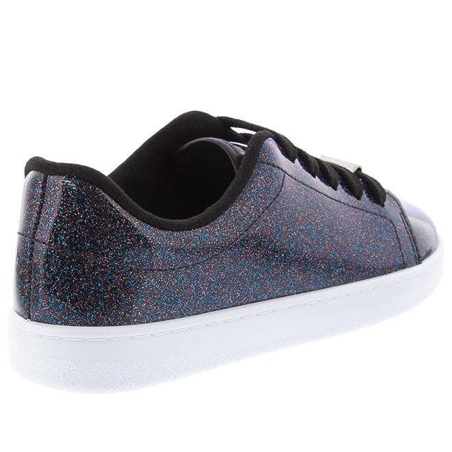 Tenis infantil preto com hot sale glitter