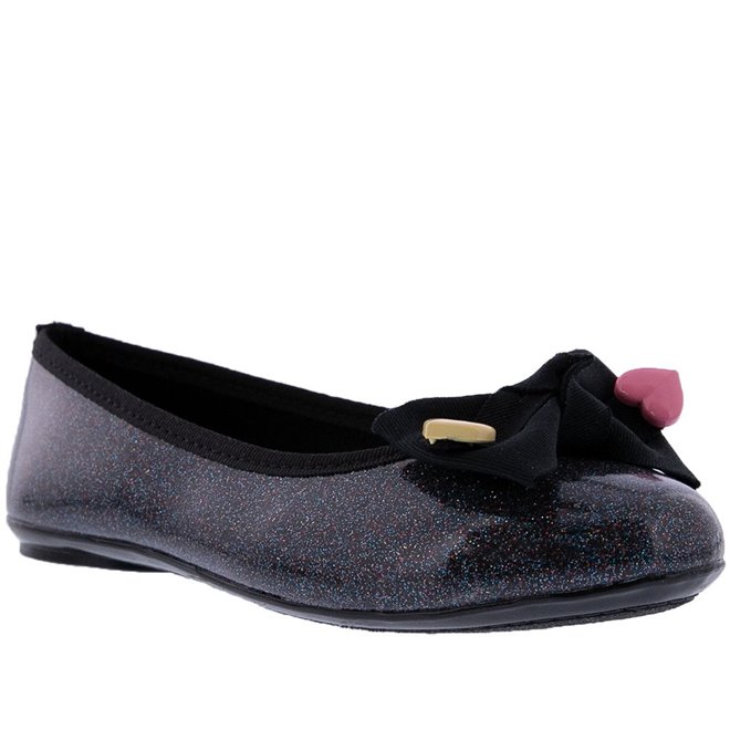 Sapatilha molekinha shop preta com glitter