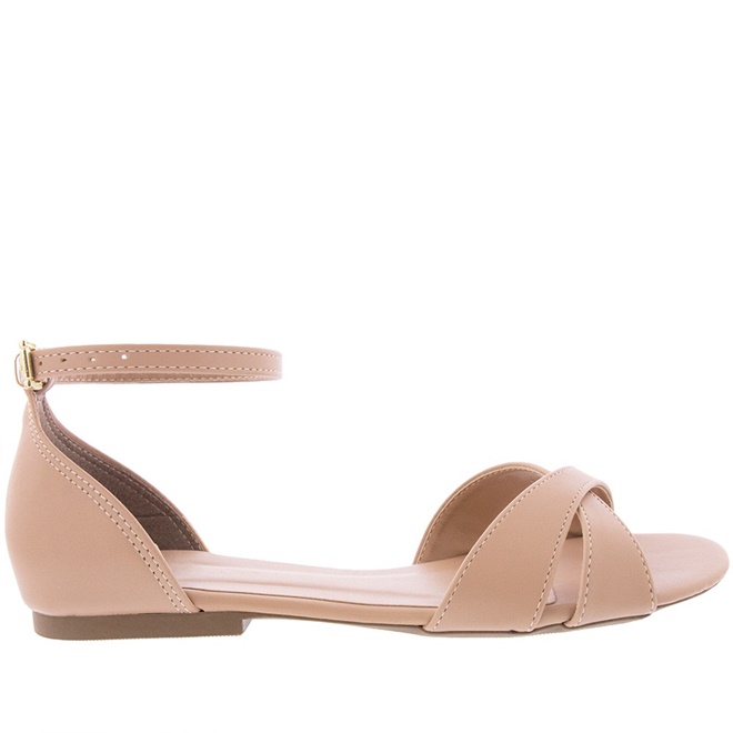 Sandália DAFITI SHOES Verniz Nude - Compre Agora