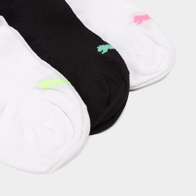 Kit Meia Sapatilha Puma 3 Pares 34-39 Branco & Preto