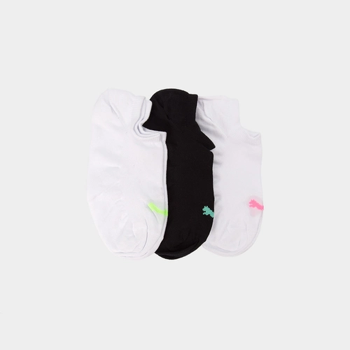 Kit Meia Sapatilha Puma 3 Pares 34-39 Branco & Preto