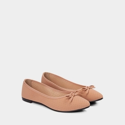 Sapatilha Feminina Moleca Detalhe Perfuros Nobuck Nude