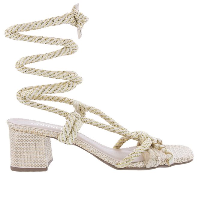 Sandalia salto sale grosso corda