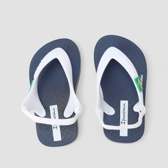 Chinelo Bebê Ipanema Brasil Azul & Branco