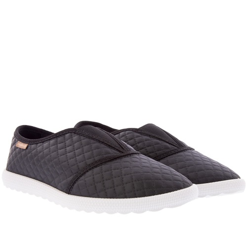 T nis Moleca Casual Detalhe Matelass El stico Preto